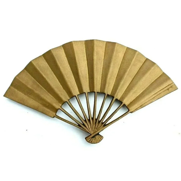 Vintage MCM Solid Brass Oriental Metal Plaque / Trivet Tray Decor - Picture 1 of 3